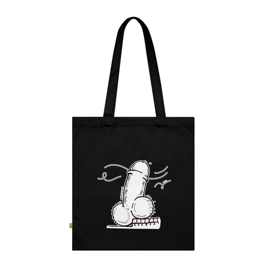 HOT PEEN - Organic Cotton Tote Bag - Black