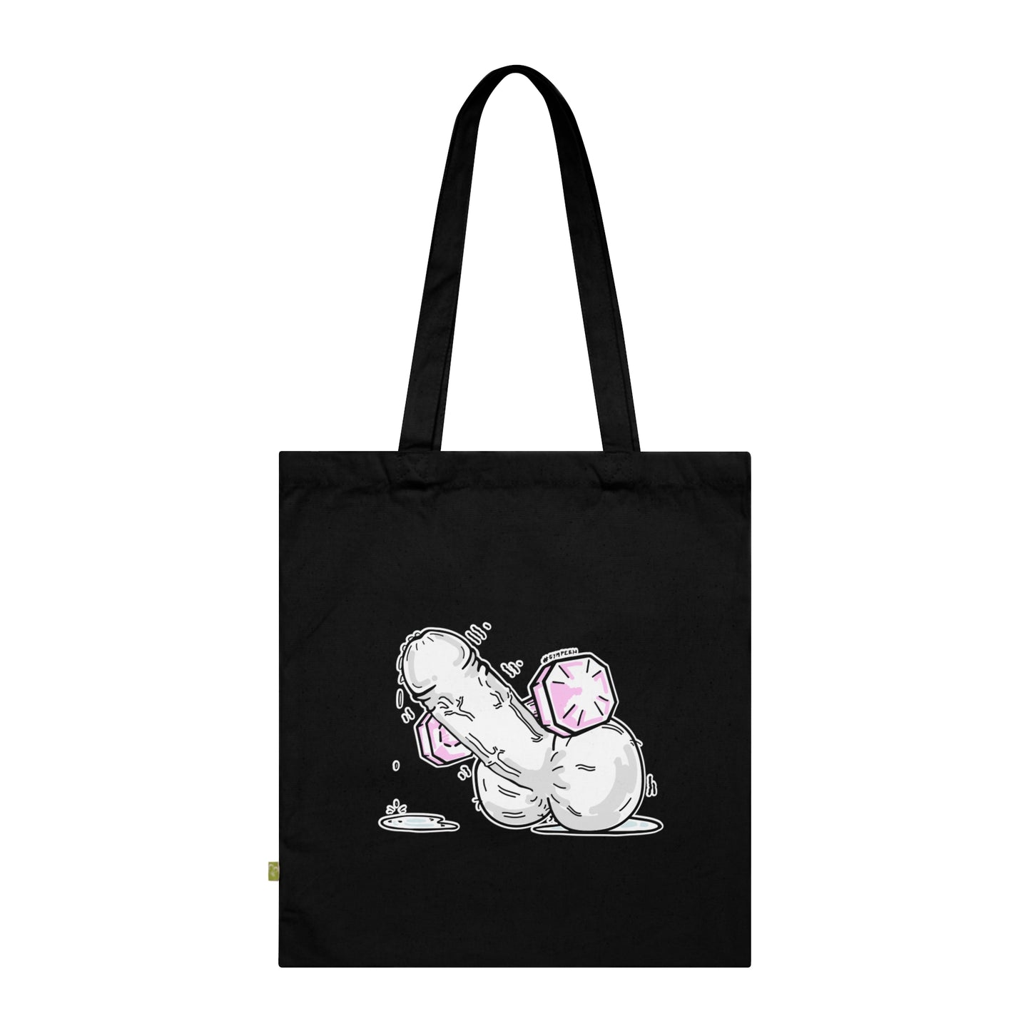 GYM PEEN - Organic Cotton Tote Bag - Black