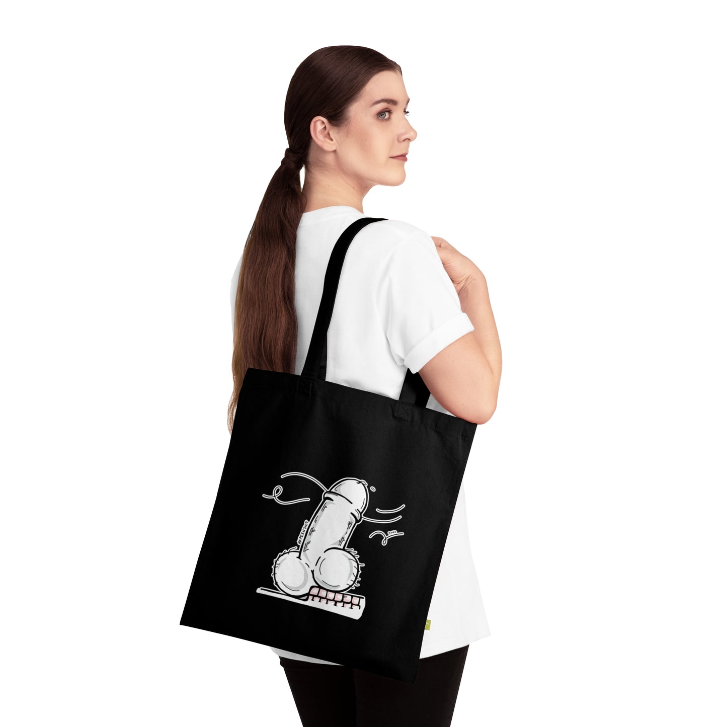 HOT PEEN - Organic Cotton Tote Bag - Black