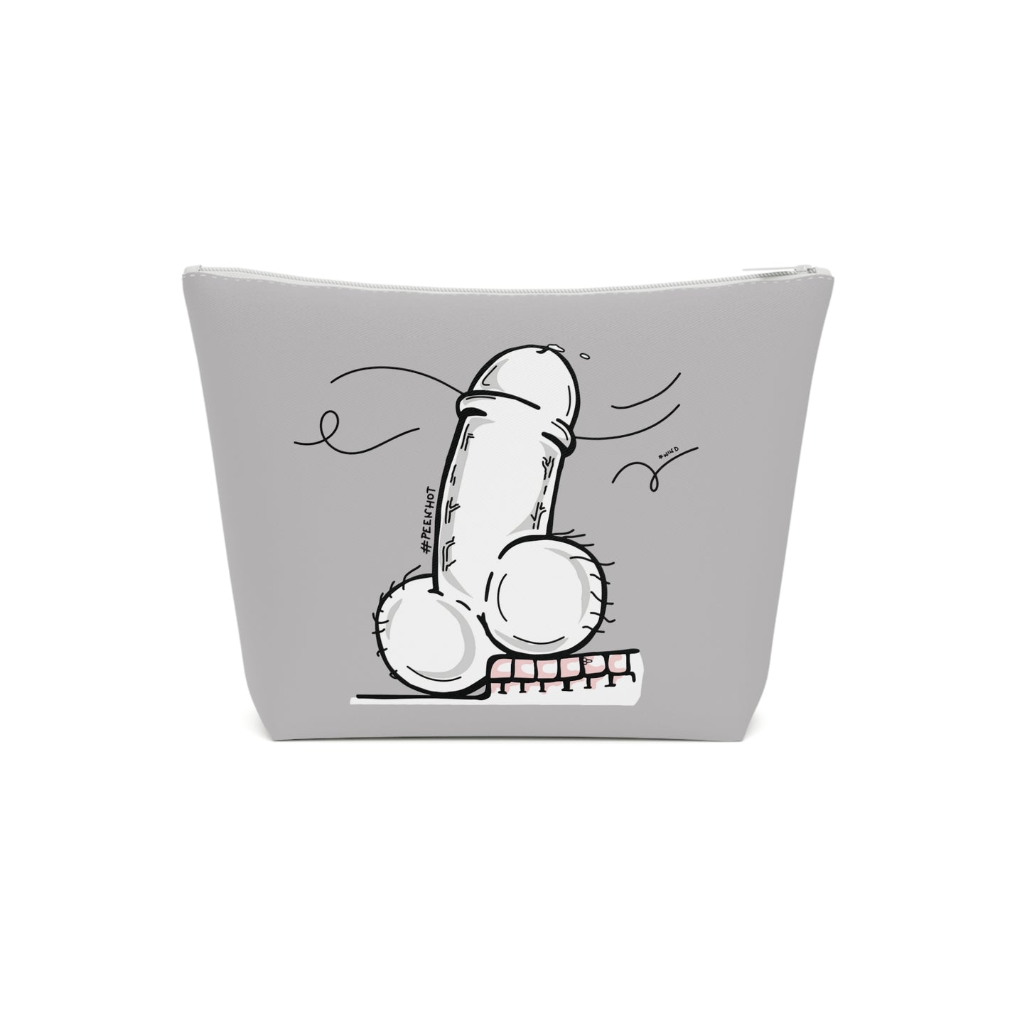 HOT PEEN - Cotton Cosmetic Bag - Grey