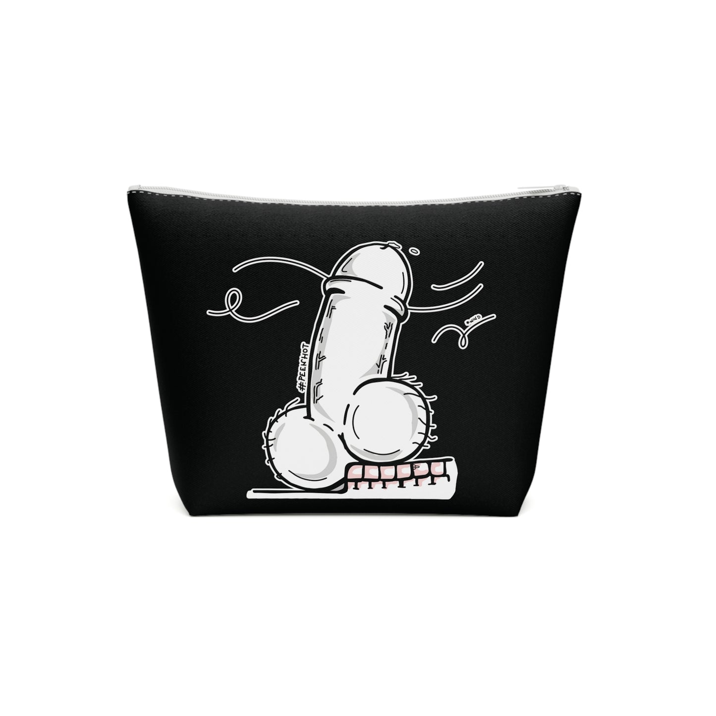 HOT PEEN - Cotton Cosmetic Bag - Black